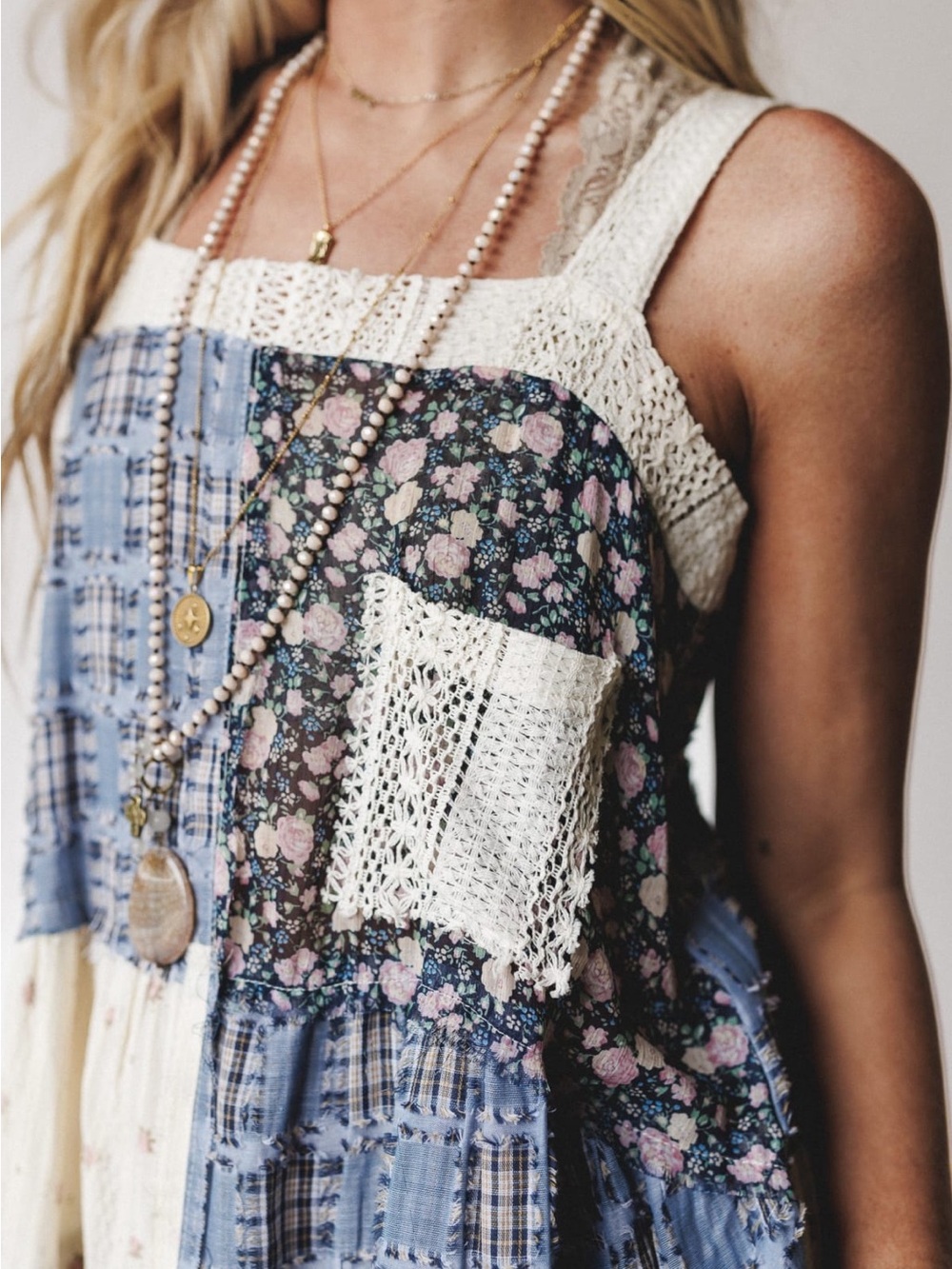POL Golden Fields Patchwork Dress - Picture 5 of 7